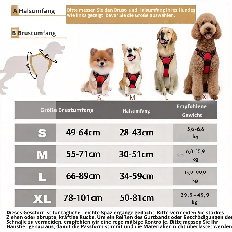 WalkGuard™ – Anti-Zug-Hundegeschirr mit Reflektor