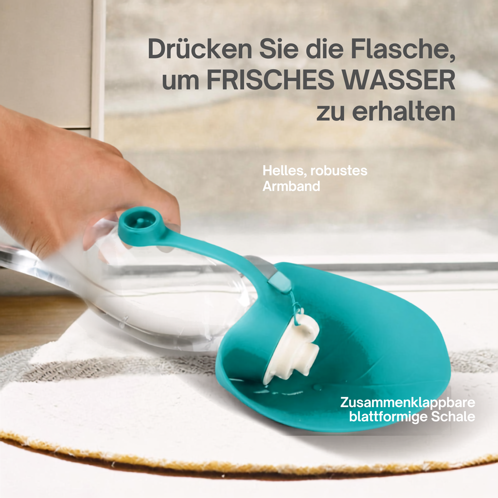 AquaPaw™ – Trinkflasche mit Napf für Hunde & Katzen | 580 ml