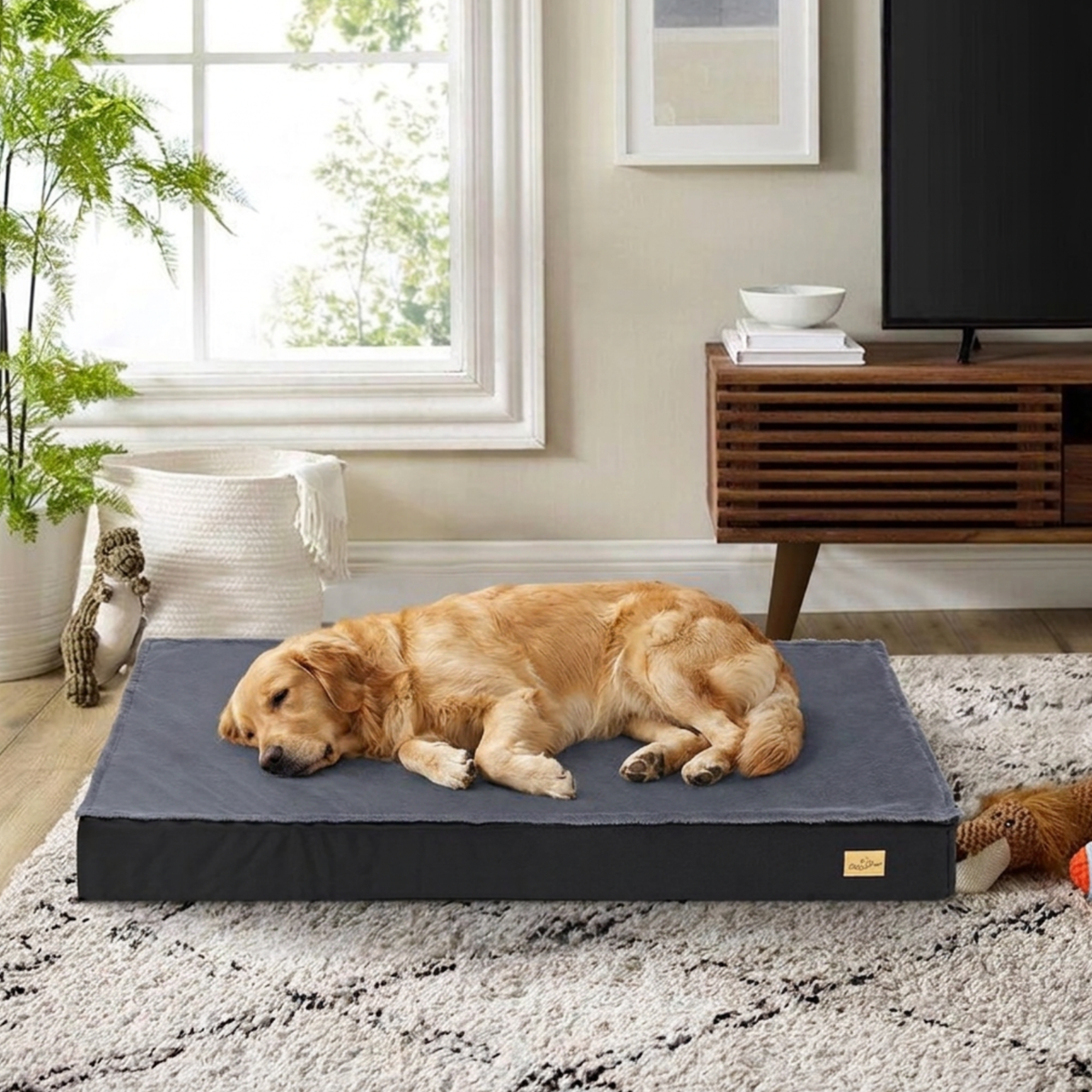 DeepSleep™ – Orthopädisches Hundebett mit abnehmbarem Bezug